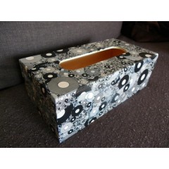 Бумага для декопатч 555 "Кружочки черно-белые",  Decopatch (Франция), 30х40 см
