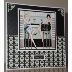 Набор высечки для скрапбукинга Art Deco, "Chin Chin", 2 листа А4, DoCrafts