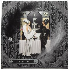 Набор для изготовления объемной 3D открытки "Champagne", А4, коллекция Art Deco, DoCrafts