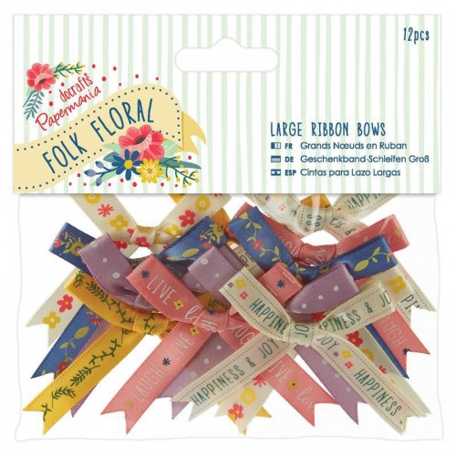 Набор бантиков Folk Floral, 12 шт., DoCrafts