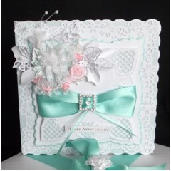 Набор заготовок для открыток с конвертами, зубчатый край, цвет белый, 7,6х7,6 см, Papermania