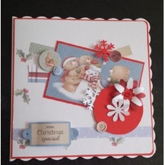 Набор заготовок для открыток с конвертами, зубчатый край, цвет белый, 7,6х7,6 см, Papermania