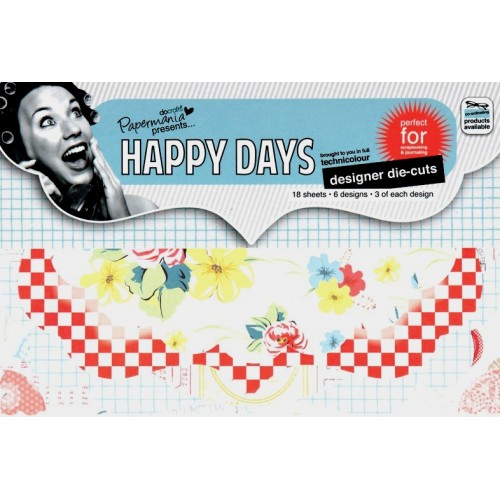 Набор высечки для скрапбукинга, ретро-коллекция Happy Days, 18 шт., DoCrafts