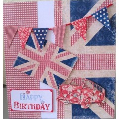 Бумага для скрапбукинга односторонняя Portobello Road "Винтажный флаг" 30,5х30,5 см