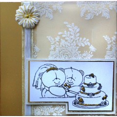 Бумага пергаментная, веллум с объемным орнаментом Isabella , Papermania,  30,5х30,5 см