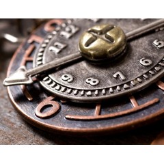 Набор декоративных элементов "Циферблаты", коллекция Chronology, металл, 6 шт., Papermania