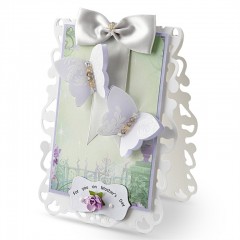 Цветы для скрапбукинга бумажные, Розы сиреневые, 12 шт,  Docrafts