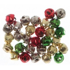 Бубенчики рождественские разноцветные "Jingle Bells", металл, 30 шт, Anita`s