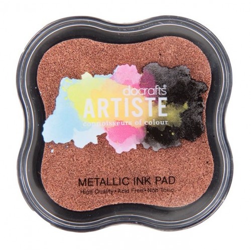 Штемпельная подушка пигментная Pigment Ink Pad, медный металлик, Docrafts