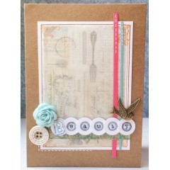 Набор резиновых штампов PMA 907187 "Алфавит машинописный мини", Papermania