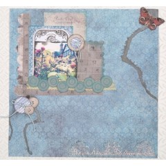 Набор резиновых штампов PMA 907186 "Алфавит машинописный", Papermania