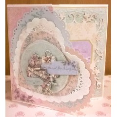 Набор заготовок для открыток с конвертами "Калитка", 10 шт, 13,5х13,5 см, кремовый