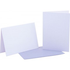 Набор заготовок для открыток с конвертами French Lavender, 2 цвета, 20 шт, 7,5х10,5 см, Papermania