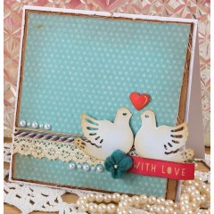 Набор бумаги для скрапбукинга "Крафт", белая и крафтбумага, 15,2х15,2 см, Papermania