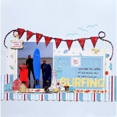 Набор силиконовых штампов с морским декором "На пляж!", коллекция Ahoy There, DoCrafts