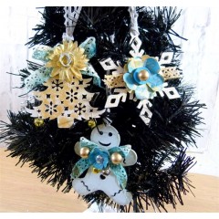 Декоративная плоская фигурка "Снежинка", Create Christmas, 9х10 см, МДФ, DoCrafts