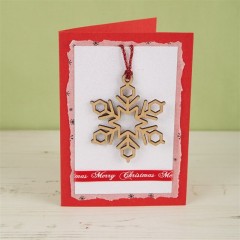Декоративная плоская фигурка "Снежинка", Create Christmas, 9х10 см, МДФ, DoCrafts