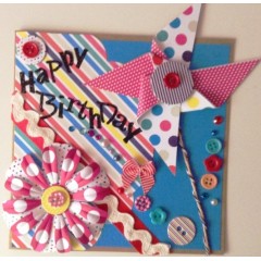 Набор высечки фигурной для скрапбукинга Spots & Stripes Brights, 18 штук, Papermania