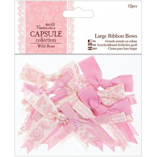 Набор бантиков для скрапбукинга, коллекция Wild Rose, 20 шт, Papermania