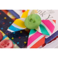 Набор бантиков Spots & Stripes Brights, 20 штук, DoCrafts
