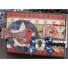 Набор тесьмы с рождественским декором Christmas in the Country, 3 штуки по 1 м, DoCrafts