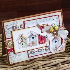 Цветы для скрапбукинга бумажные, Розы желтые, 12 шт,  Docrafts