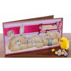 Цветы для скрапбукинга бумажные, Розы розовые, 12 шт,  Docrafts