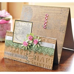 Цветы для скрапбукинга бумажные, Розы розовые, 12 шт,  Docrafts