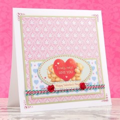 Цветы для скрапбукинга бумажные, Розы красные, 12 шт,  Docrafts