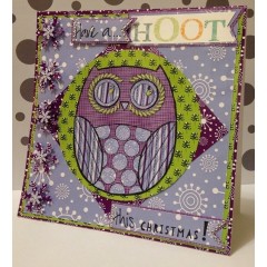 Штамп резиновый на пластиковой основе PMA 803301 "Сова" Papermania, 10х10 см