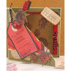 Штамп резиновый на пластиковой основе PMA 803305 "Божьи коровки" Papermania, 94х105 мм