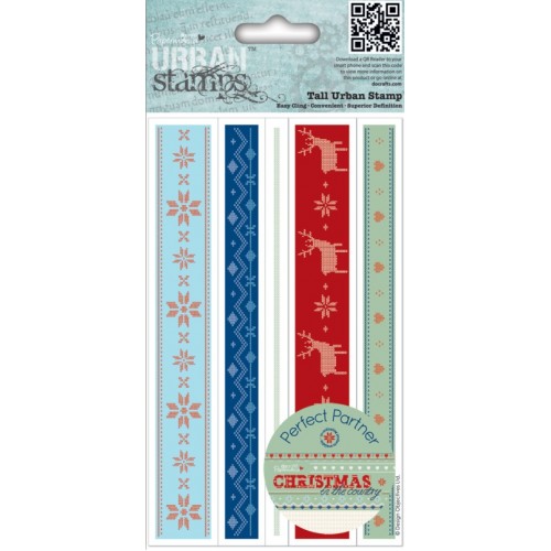 Набор резиновых штампов Новогодние ленточки, Christmas in the Country, 10 шт., DoCrafts
