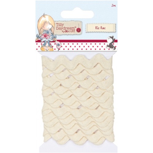 Тесьма волнистая белая Tilly Daydream 1 см х 2 м, DoCrafts