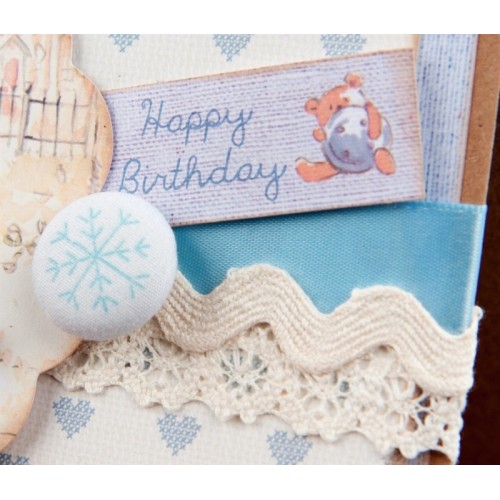 Тесьма волнистая белая Tilly Daydream 1 см х 2 м, DoCrafts
