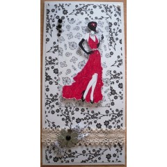 Набор декоративных цветов с блестками и стразами, Bexley Black, 50 шт, Papermania 