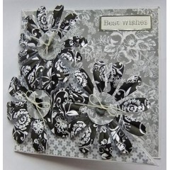 Набор декоративных цветов Bexley Black, черный с белым, Papermania