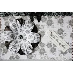 Набор декоративных цветов Bexley Black, черный с белым, Papermania