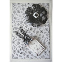 Набор декоративных мини пуговиц Цветочки, Bexley Black, 30 шт, Papermania