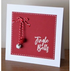 Новогодние бубенчики "Jingle Bells", белые и красные Create Christmas, 20 шт, DoCrafts (Великобритания)