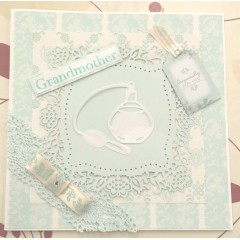 Тесьма декоративная кружевная, коллекция Eau De Nil, 3,6 см, 2м, Papermania