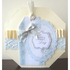 Тесьма декоративная кружевная, коллекция Eau De Nil, 3,6 см, 2м, Papermania
