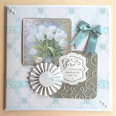 Набор бантиков для скрапбукинга, коллекция Eau De Nil, 12 шт, Papermania