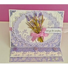 Набор высечек для скрапбукинга Кружевные рамки и карточки, French Lavender, 18 штук, Papermania