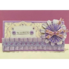 Тесьма кружевная клеевая, коллекция French Lavender, 15мм, 5 м, DoCrafts