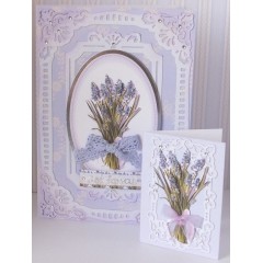 Набор заготовок для открыток с конвертами French Lavender, 2 цвета, 20 шт, 7,5х10,5 см, Papermania