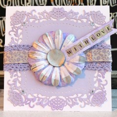 Набор высечек для скрапбукинга Кружевные рамочки French Lavender, 12 штук, Papermania
