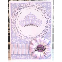 Набор высечек для скрапбукинга Кружевные рамочки French Lavender, 12 штук, Papermania