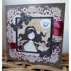 Набор высечек для скрапбукинга Кружевные рамочки, коллекция Midnight Blush, 12 штук, Papermania