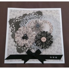 Набор бантиков для скрапбукинга, коллекция Midnight Blush, 12 шт, Papermania