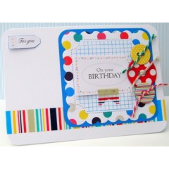 Набор высечки и карточек для журналинга Spots & Stripes Brights, 24 штуки, DoCrafts